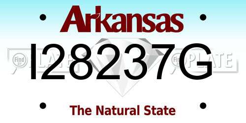 I28237G Arkansas License Plate