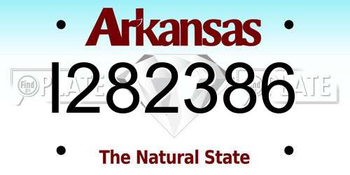 I282386 Arkansas License Plate