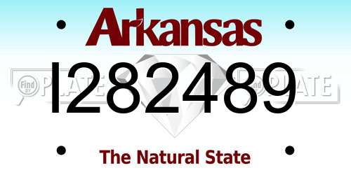 I282489 Arkansas License Plate
