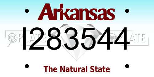 I283544 Arkansas License Plate