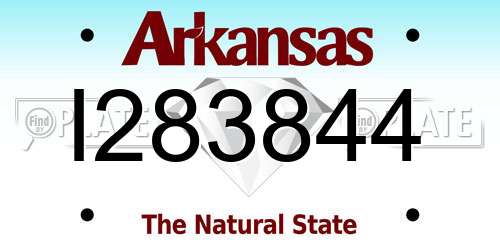 I283844 Arkansas License Plate