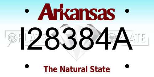 I28384A Arkansas License Plate