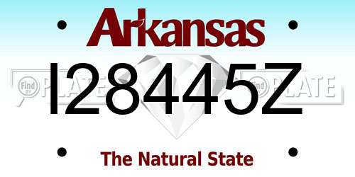 I28445Z Arkansas License Plate