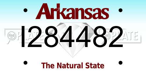I284482 Arkansas License Plate