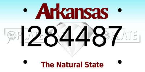 I284487 Arkansas License Plate