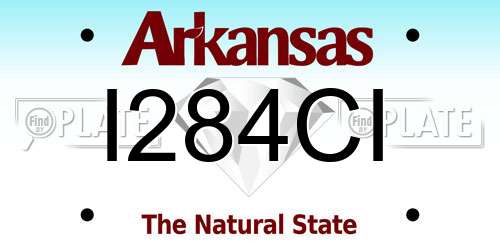 I284CI Arkansas License Plate