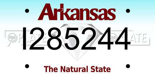 I285244 Arkansas License Plate