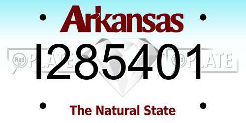 I285401 Arkansas License Plate