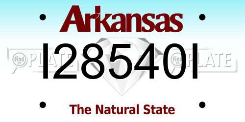 I28540I Arkansas License Plate