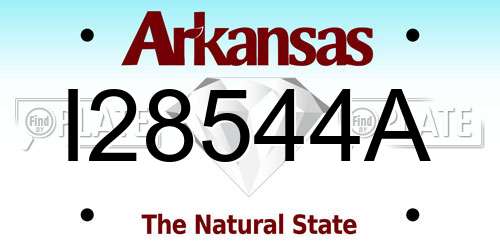 I28544A Arkansas License Plate