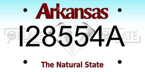 I28554A Arkansas License Plate