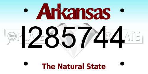 I285744 Arkansas License Plate