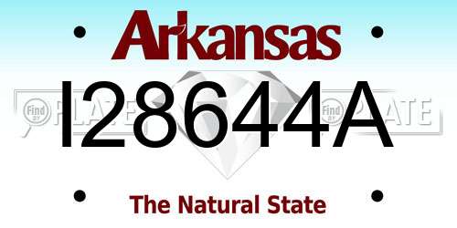 I28644A Arkansas License Plate