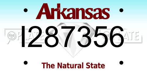 I287356 Arkansas License Plate