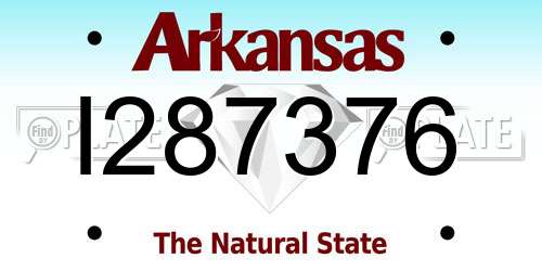 I287376 Arkansas License Plate