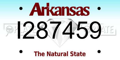 I287459 Arkansas License Plate