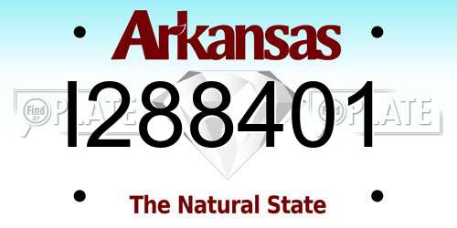 I288401 Arkansas License Plate