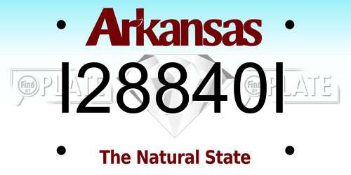 I28840I Arkansas License Plate