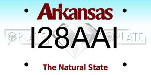 I28AAI Arkansas License Plate