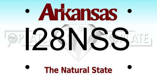 I28NSS Arkansas License Plate