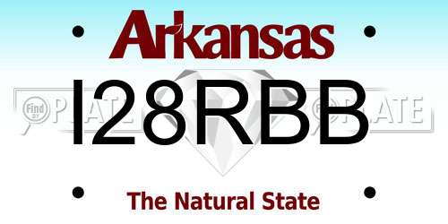 I28RBB Arkansas License Plate