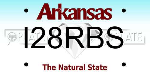 I28RBS Arkansas License Plate
