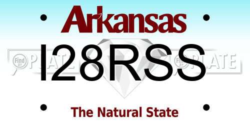 I28RSS Arkansas License Plate