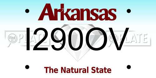 I290OV Arkansas License Plate