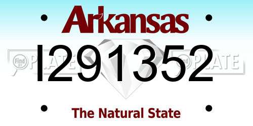 I291352 Arkansas License Plate