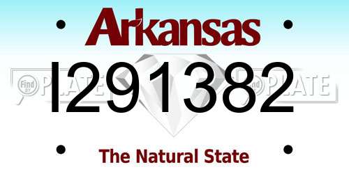 I291382 Arkansas License Plate