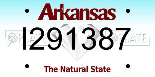 I291387 Arkansas License Plate