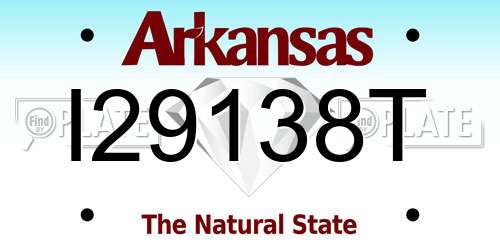I29138T Arkansas License Plate