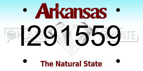 I291559 Arkansas License Plate