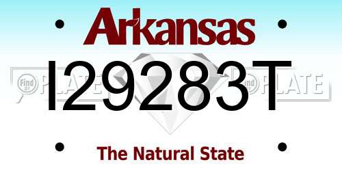 I29283T Arkansas License Plate