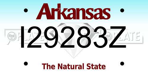 I29283Z Arkansas License Plate