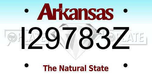 I29783Z Arkansas License Plate