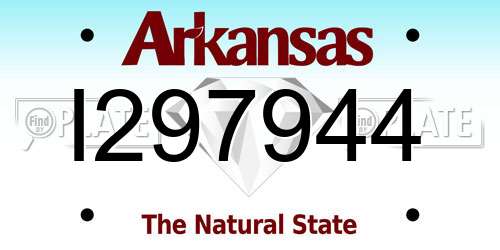 I297944 Arkansas License Plate