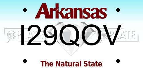 I29QOV Arkansas License Plate