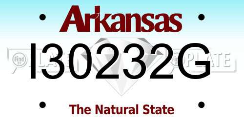 I30232G Arkansas License Plate