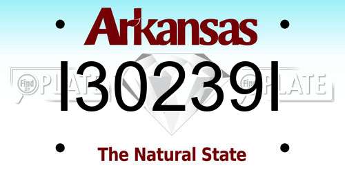 I30239I Arkansas License Plate