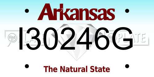 I30246G Arkansas License Plate
