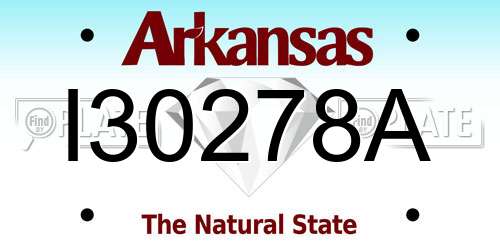 I30278A Arkansas License Plate