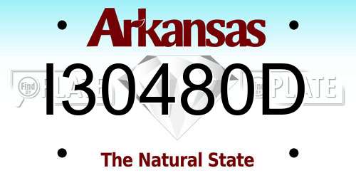 I30480D Arkansas License Plate