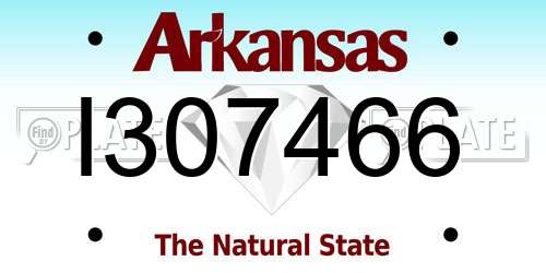 I307466 Arkansas License Plate