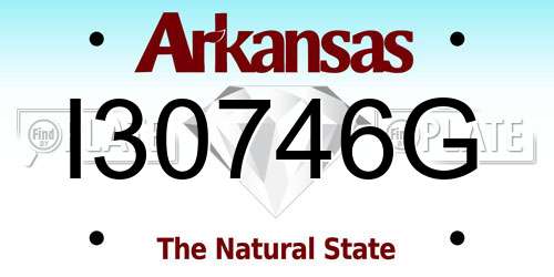 I30746G Arkansas License Plate
