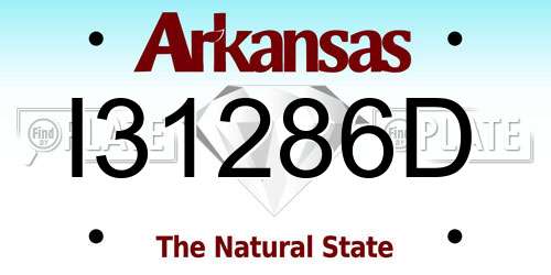 I31286D Arkansas License Plate