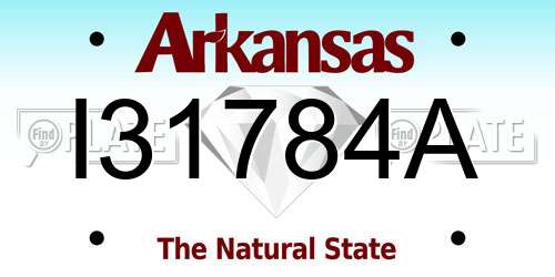 I31784A Arkansas License Plate