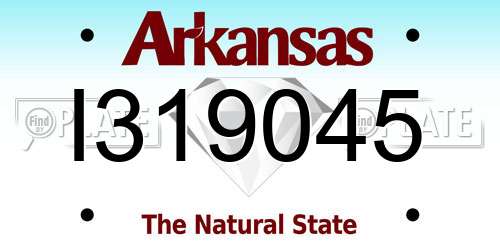 I319045 Arkansas License Plate