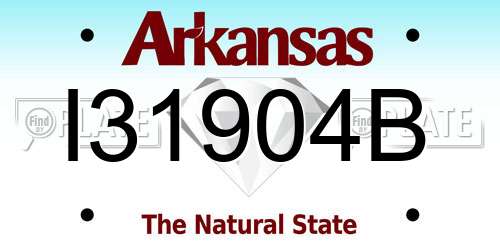 I31904B Arkansas License Plate