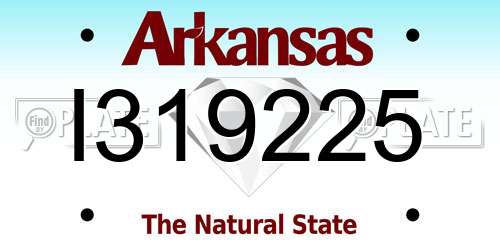 I319225 Arkansas License Plate